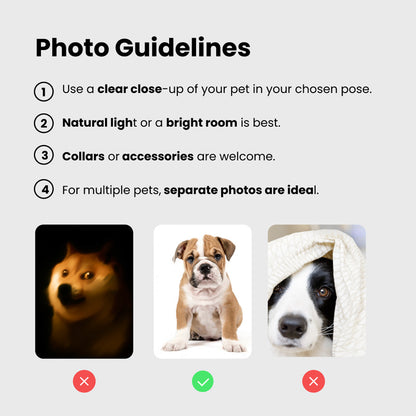 Custom Watercolor Pet Portrait – Custom Frame Color, Matte Paper