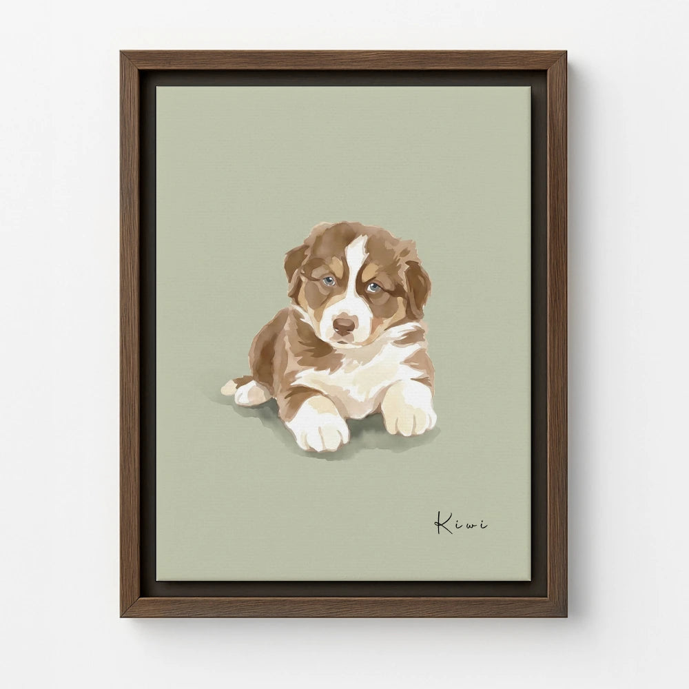 Brown Canvas / Sage Green