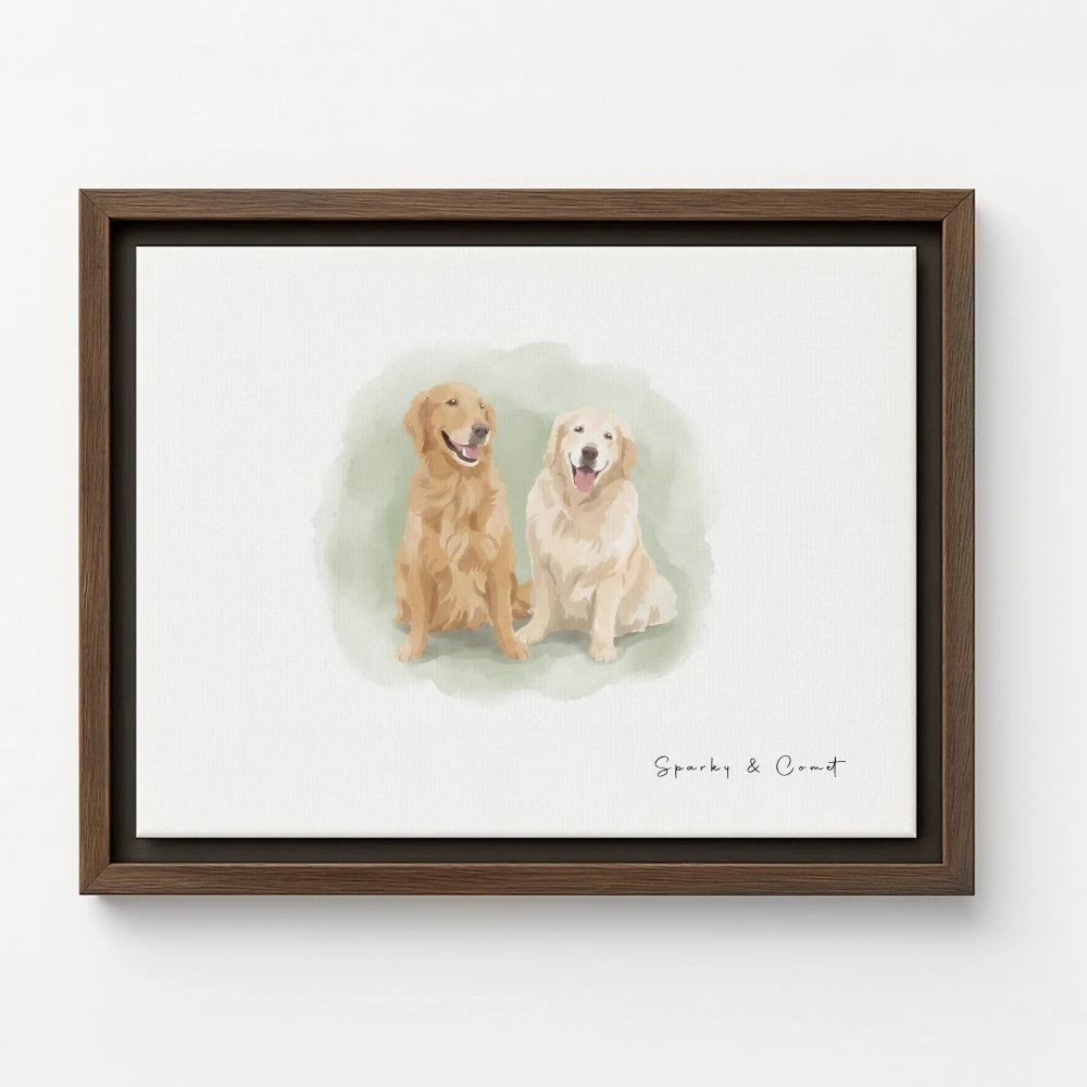 Brown Canvas / Sage Green