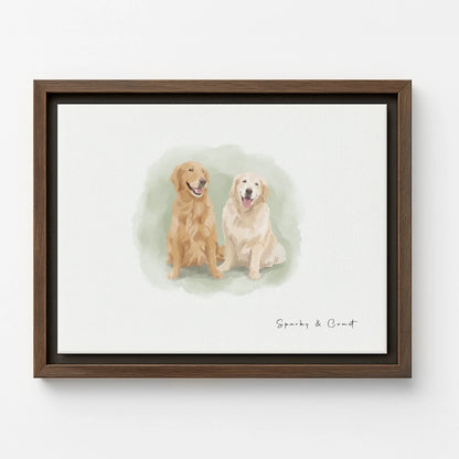 Brown Canvas / Sage Green