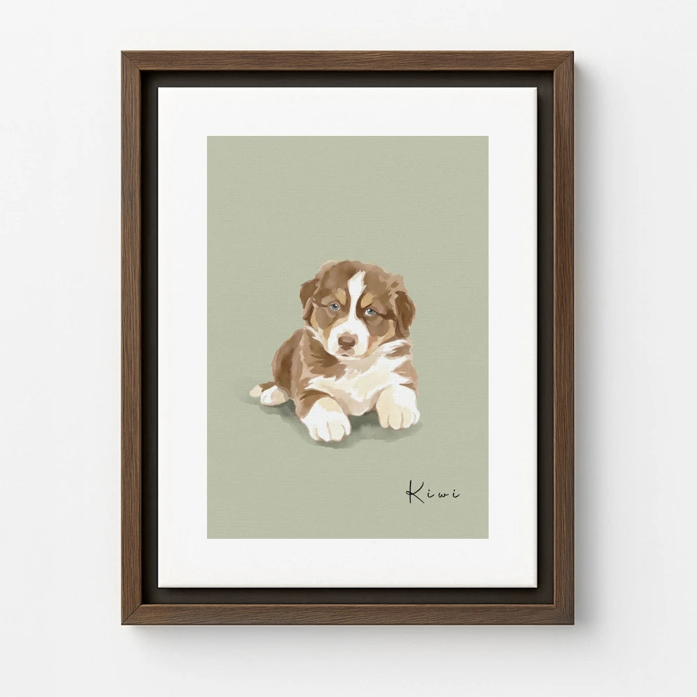 Brown Canvas / Sage Green