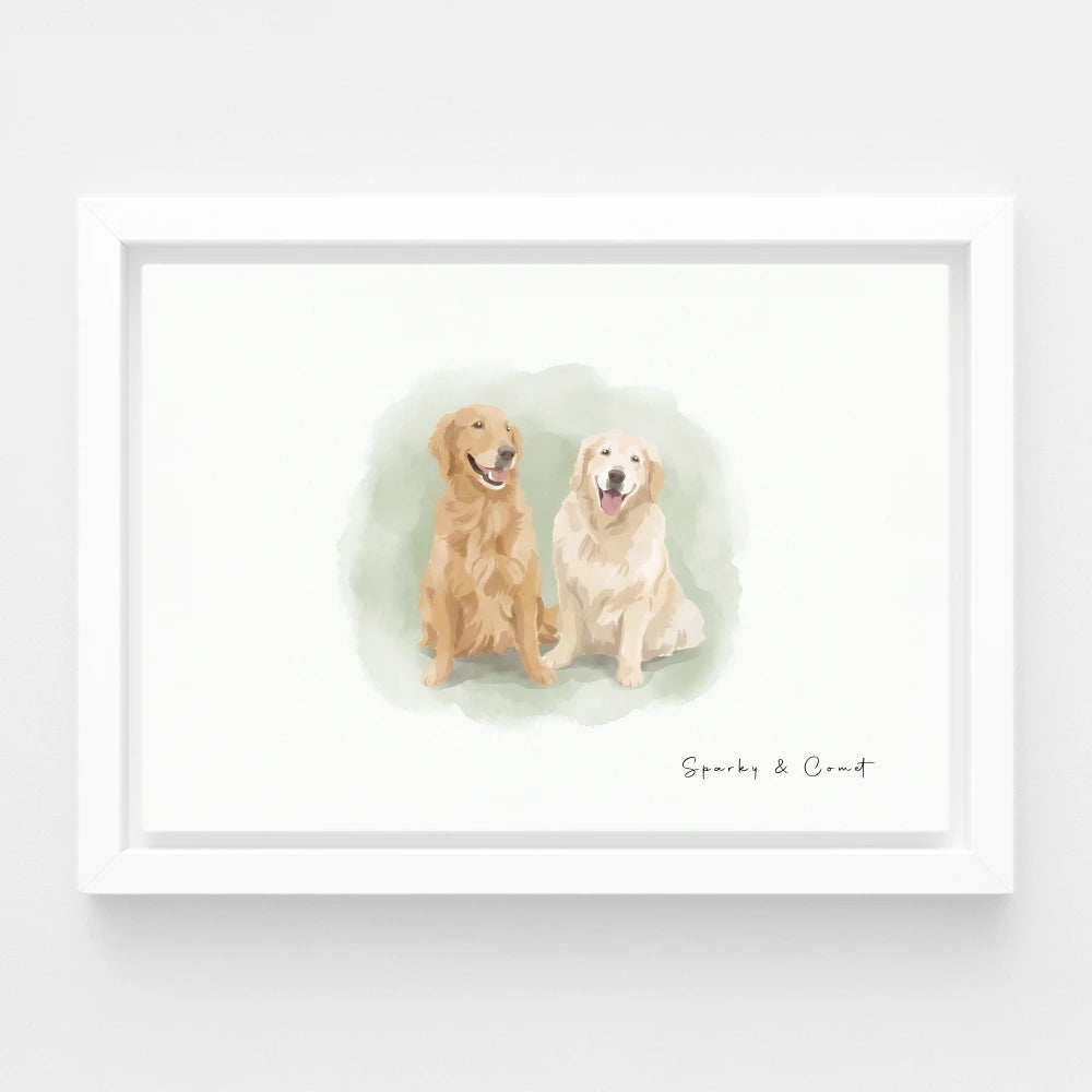 White Canvas / Sage Green