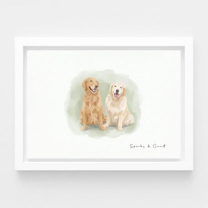 White Canvas / Sage Green