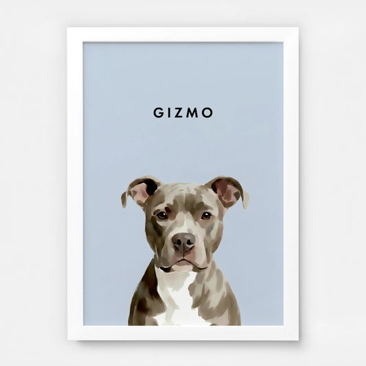 White Matte / Dusty Blue