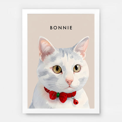 Custom Watercolor Pet Portrait – Custom Frame, Matte Paper